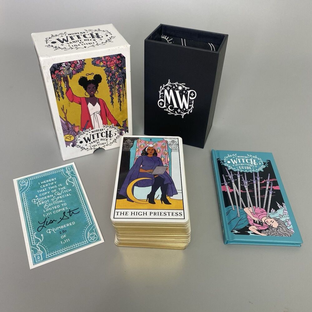 Modern Witch Tarot Deck Lisa Sterle Complete 78 Cards Guidebook Box Set